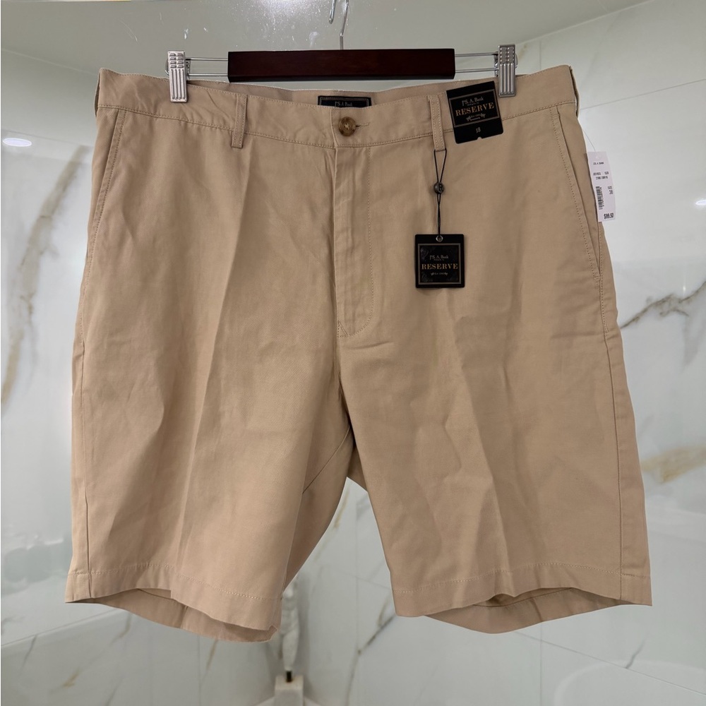 Jos. A. Bank Reserve Khaki Chino Shorts NWT Size 38 9” Inseam